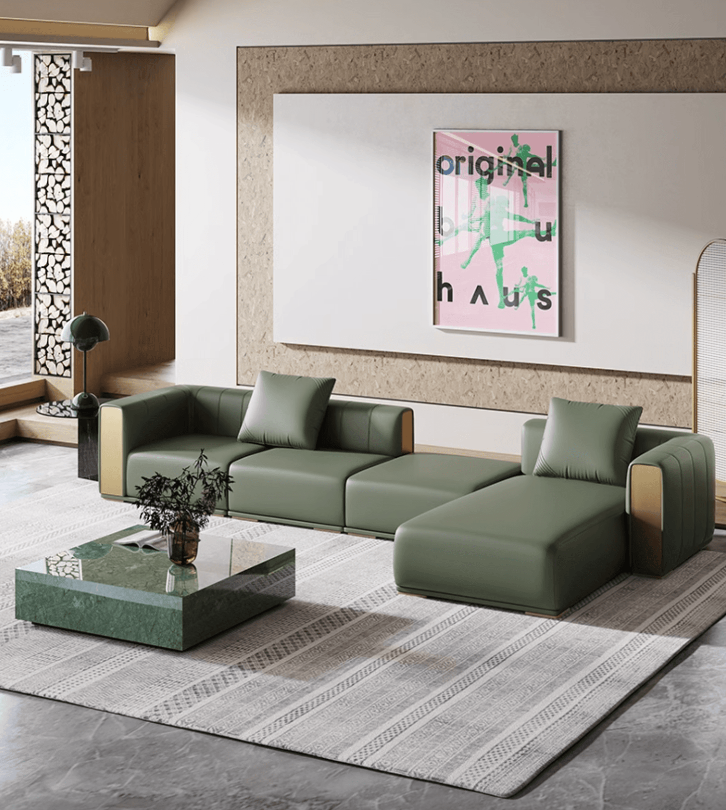 Daly Three Seater Sofa, Real Leather