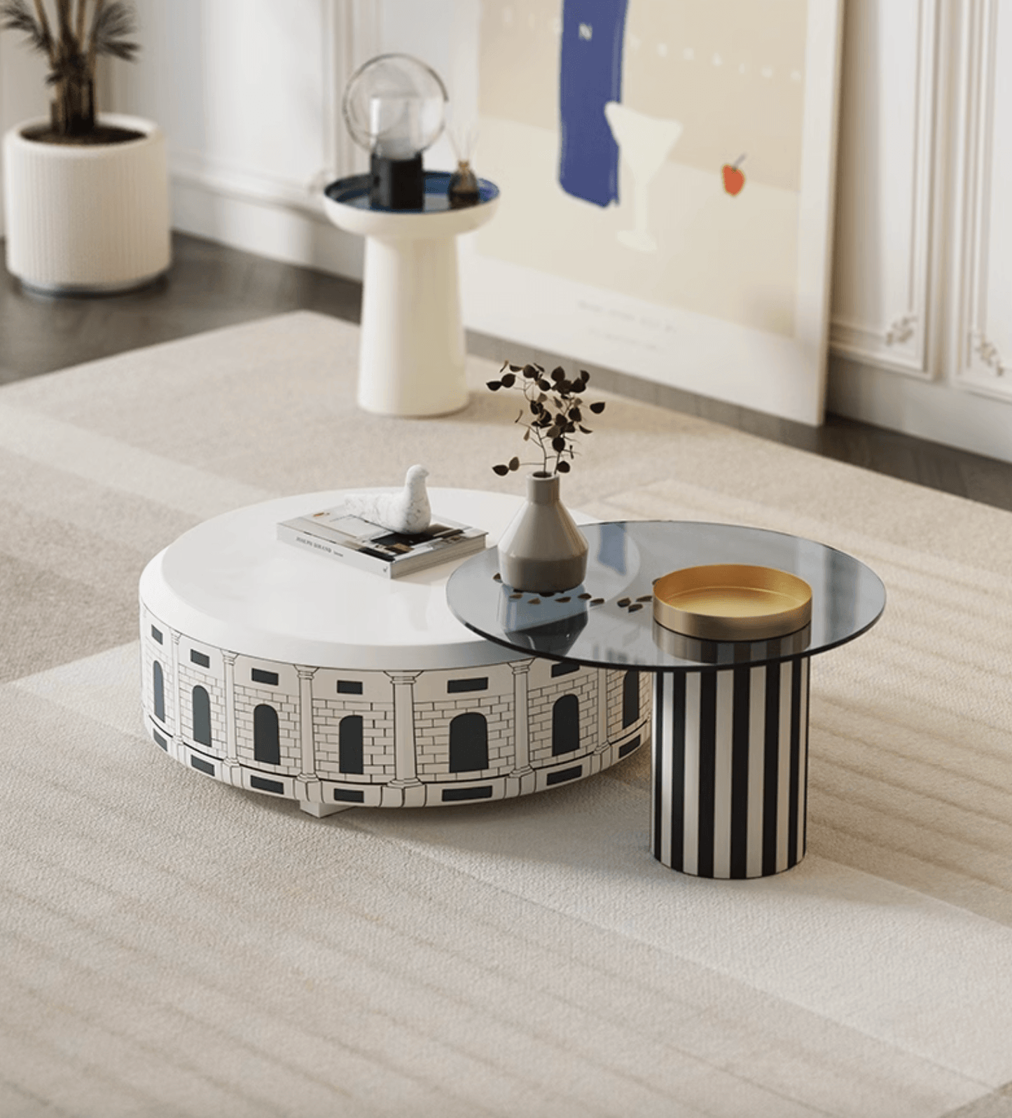 Calloway Nesting Coffee Table Set, 3 Tables