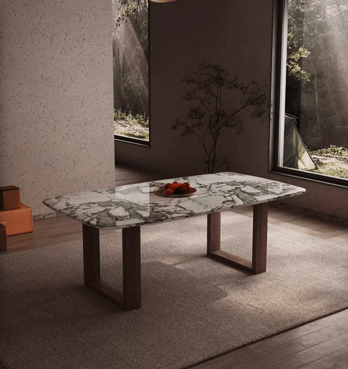 Donovan Dining Table, Marble