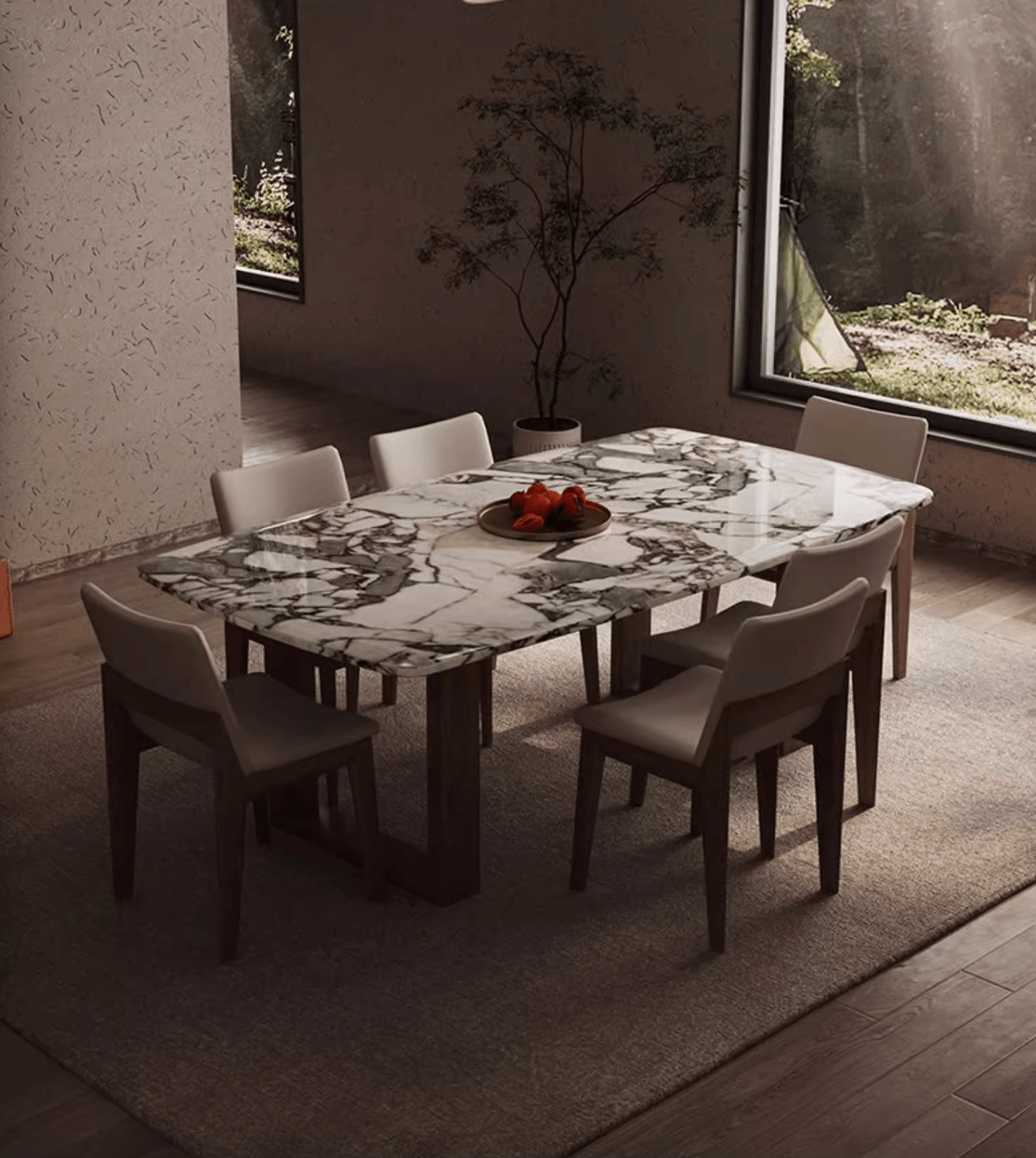 Donovan Dining Table, Marble