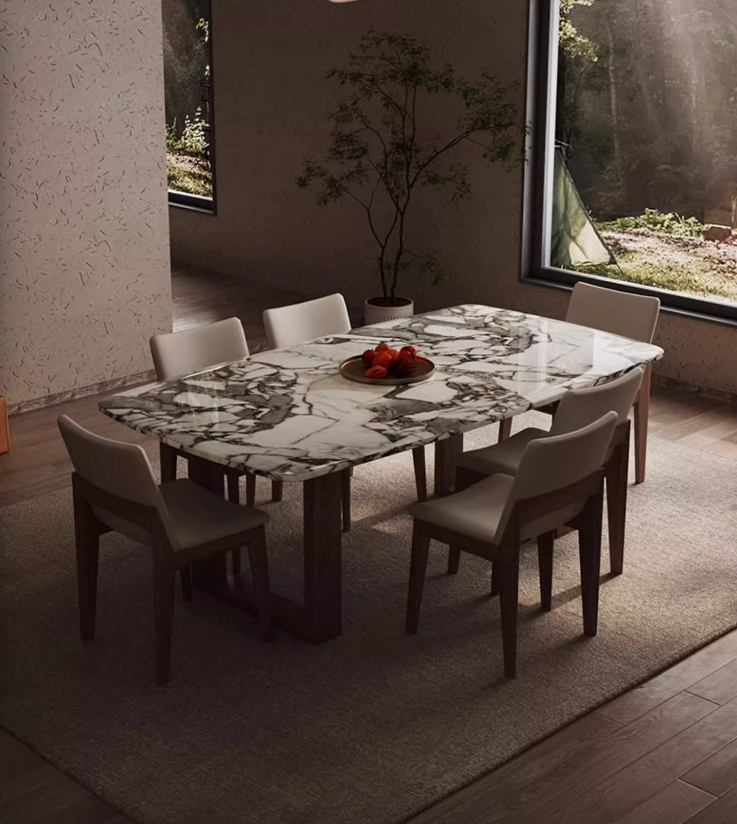 Donovan Dining Table, Marble
