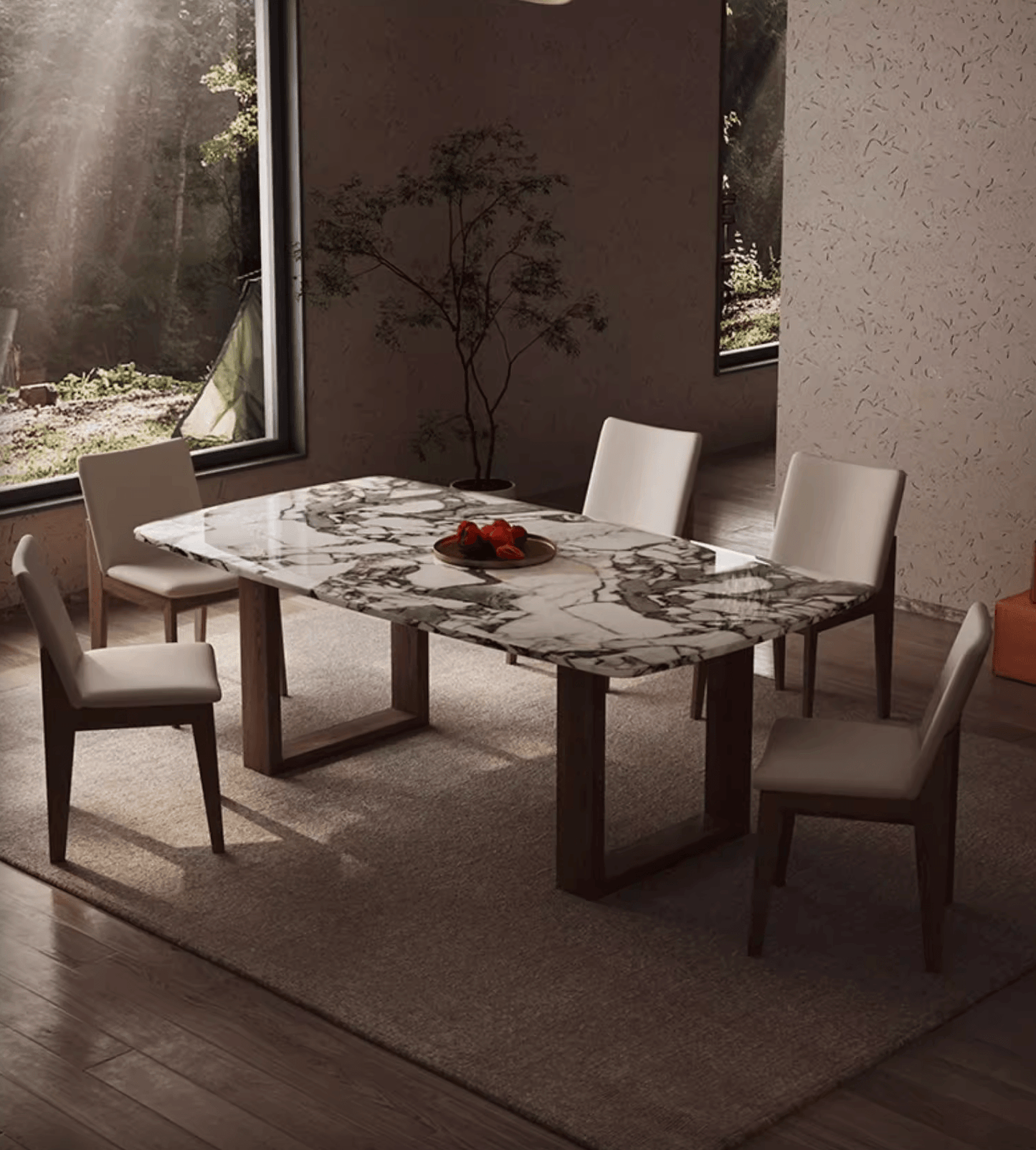 Donovan Dining Table, Marble