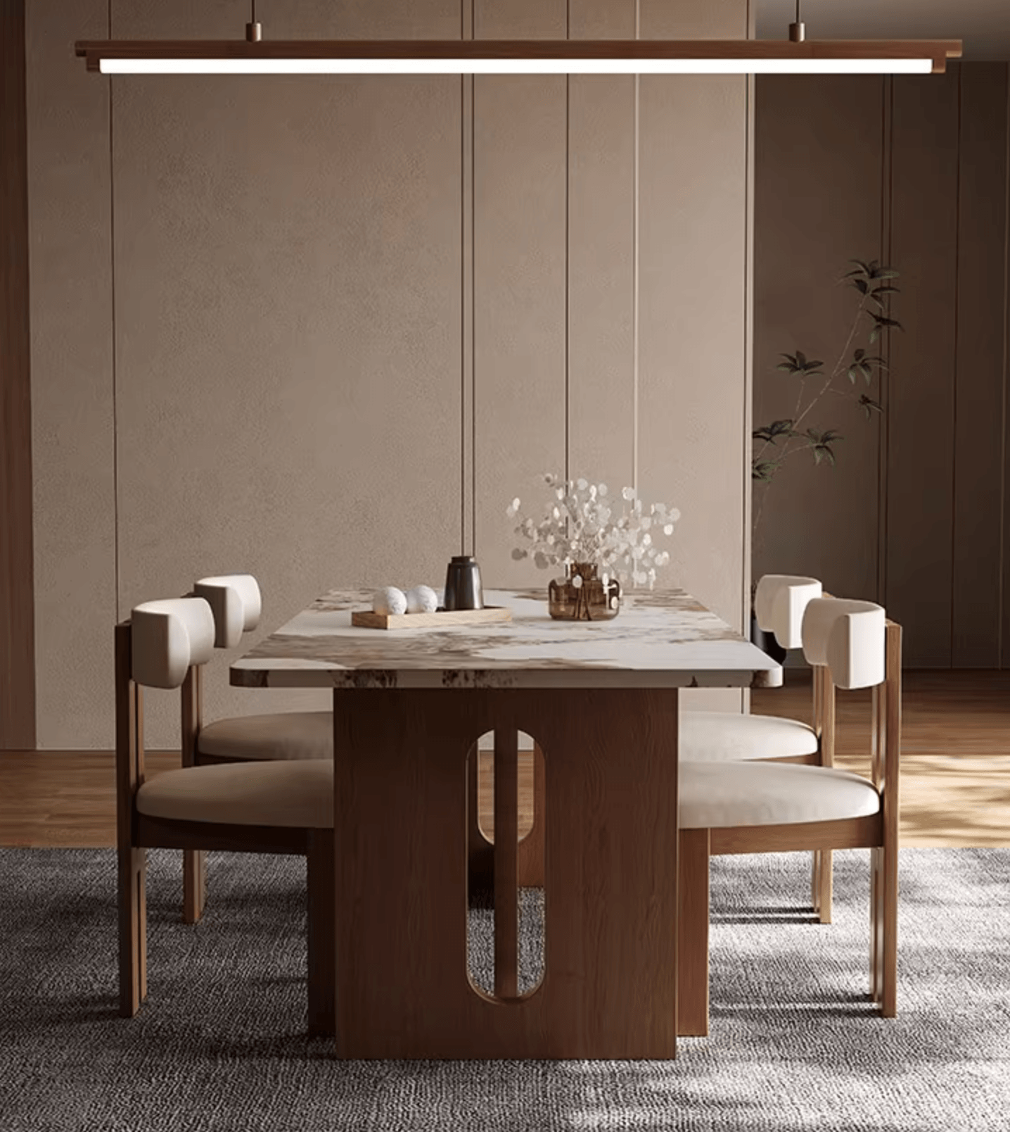 Dudley Dining Table, Marble
