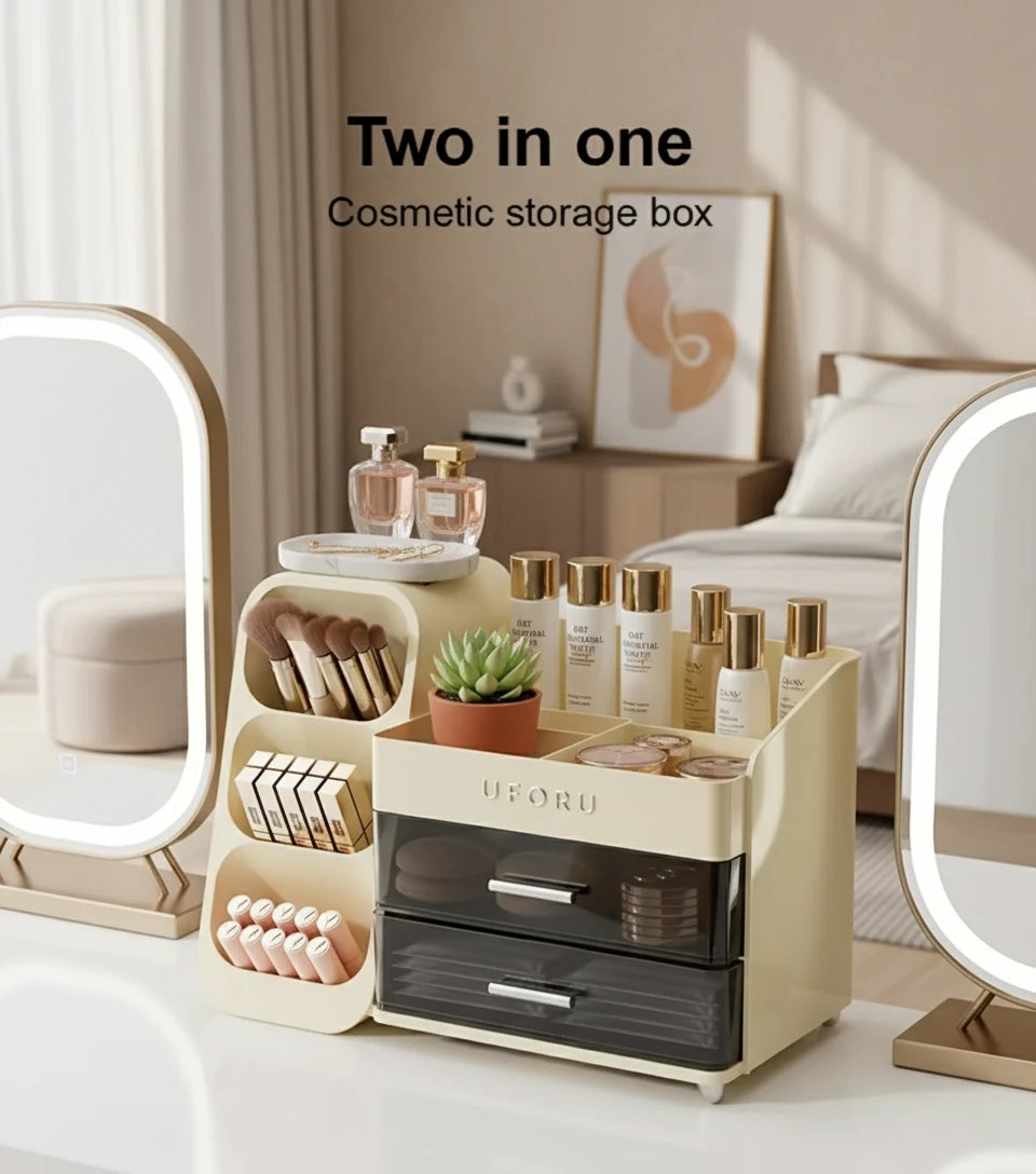 UFORU Bathroom Vanity Storage Box Modern Elegance Dustproof Design