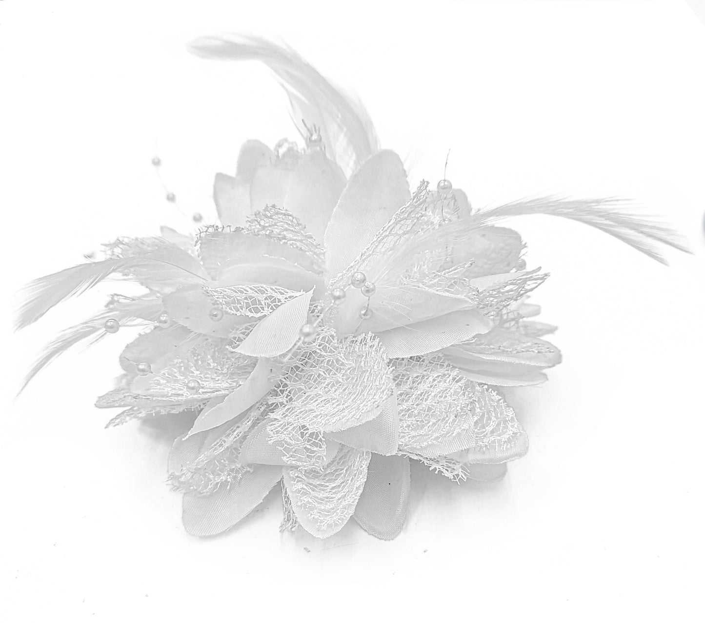 Classic Flower Fascinator - Clip, Band Pin Corsage