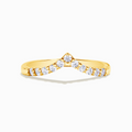 Wishbone Curved Eternity Ring in 18k Gold Vermeil