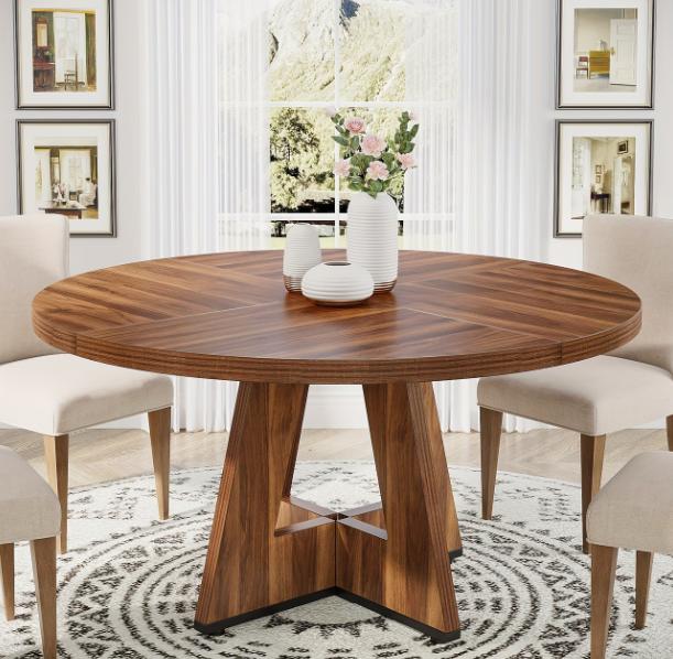 Modern Round Dining Table | Wooden Kitchen & Dining Table