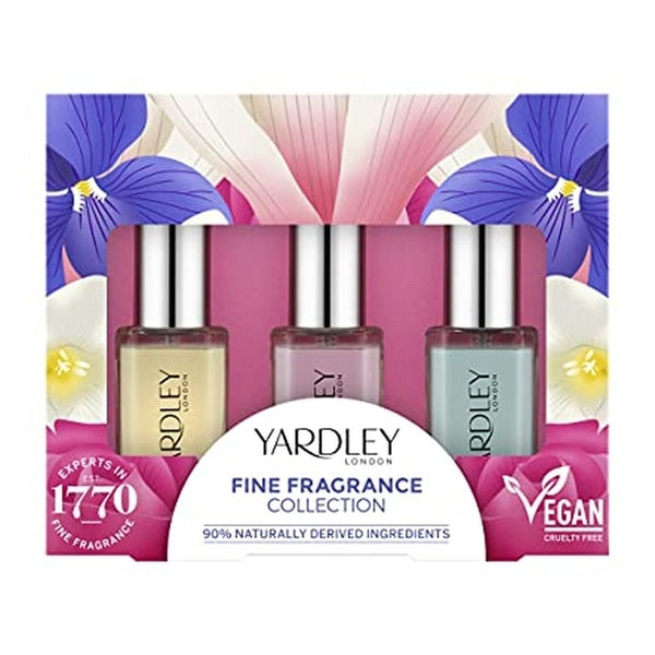 Yardley Fine Fragrance Miniatures Gift Set 10ml English Lavender EDT + 10ml English Rose EDT + 10ml Lily of the Valley EDT