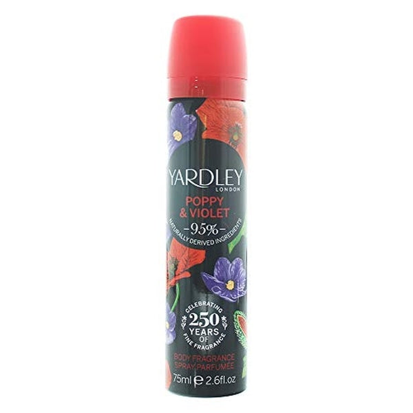 Yardley Poppy & Violet Deodorising Body Spray 75ml