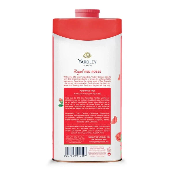 Yardley Royal Red Roses Talcum Powder 125g