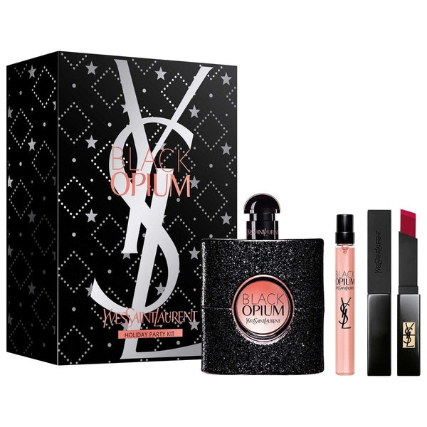 Yves Saint Laurent Black Opium Gift Set 50ml EDP + 2ml Volume Effet Faux Cils Mascara - 01 + 1.3g Rouge Pur Couture Lipstick - 70 Le Nu