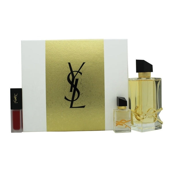 Yves Saint Laurent Libre Gift Set 90ml EDP + 7.5ml EDP + Mini Tatouage Couture Liquid Lipstick - 208