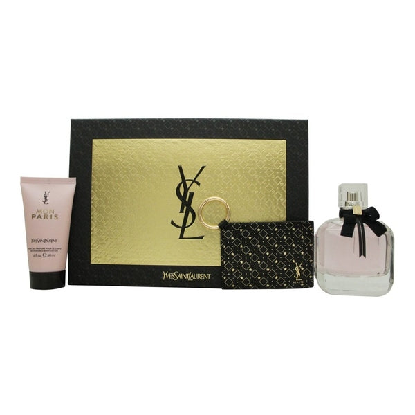 Yves Saint Laurent Mon Paris Gift Set 90ml EDP + 50ml Body Cream + Mirror
