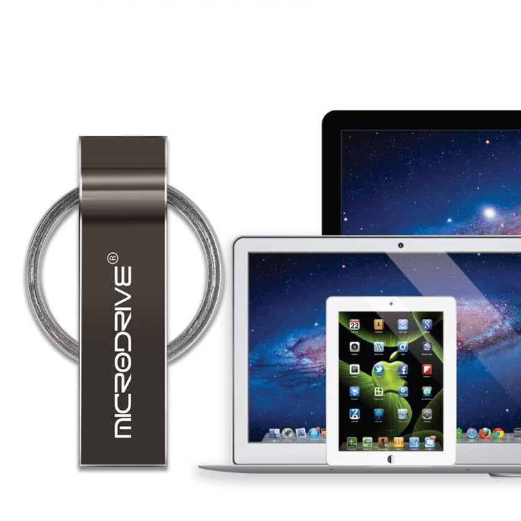 MicroDrive 4GB USB 2.0 Metal Keychain U Disk, 4GB