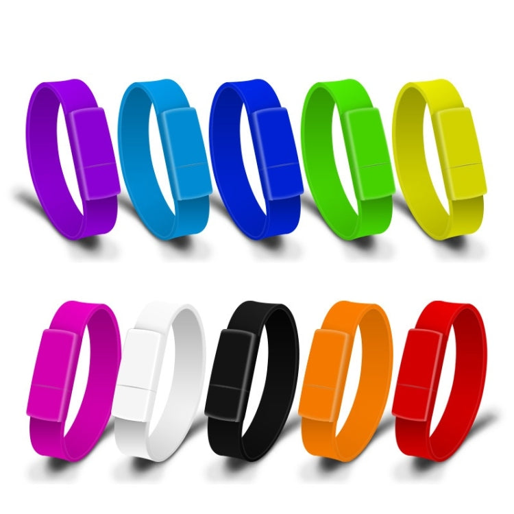 MicroDrive 128GB USB 2.0 Fashion Bracelet Wristband U Disk (Black)