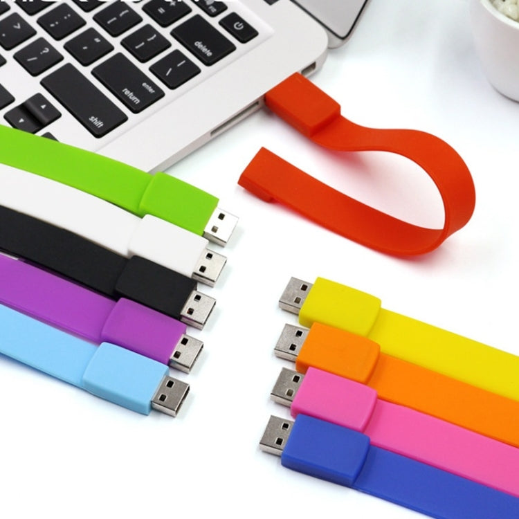 MicroDrive 128GB USB 2.0 Fashion Bracelet Wristband U Disk (Black)