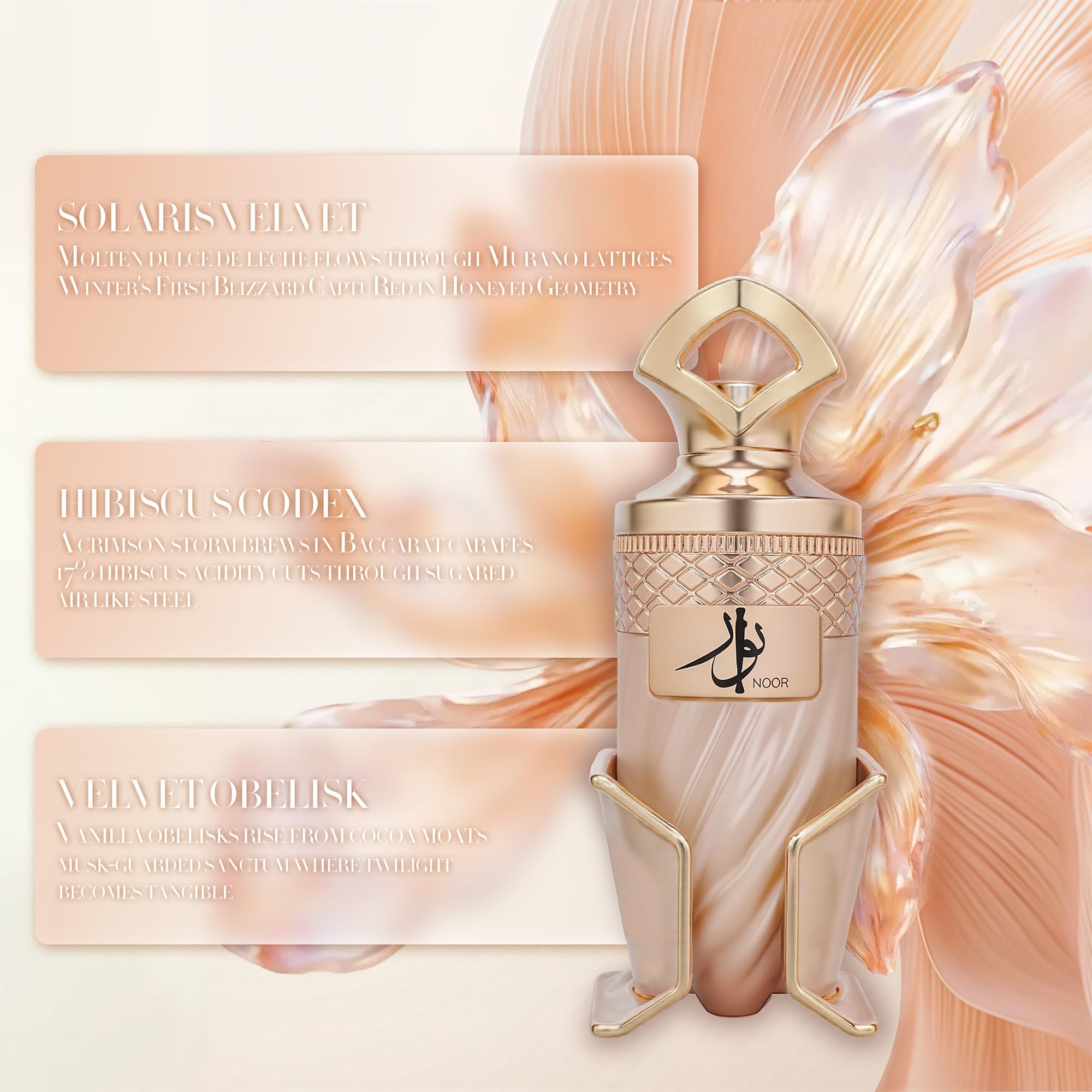 A CENTER Noor by RIIFFS – Gourmand Perfume EDP, Caramel & Vanilla, 3.4 Fl Oz, 24H Longevity