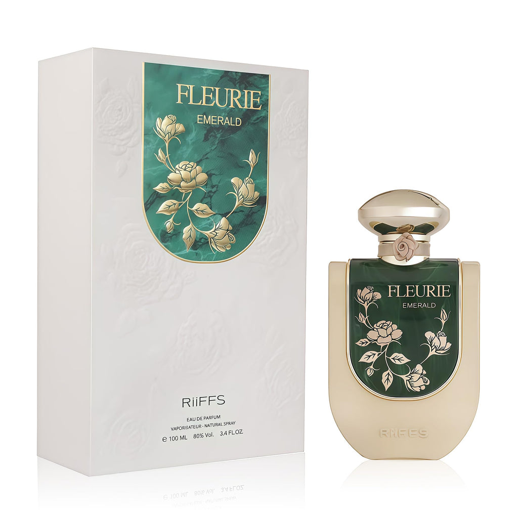 A CENTER Riiffs Fleurie Emerald – Women's Gourmand Perfume, 24H Longevity, 3.4 oz Edible Fragrance