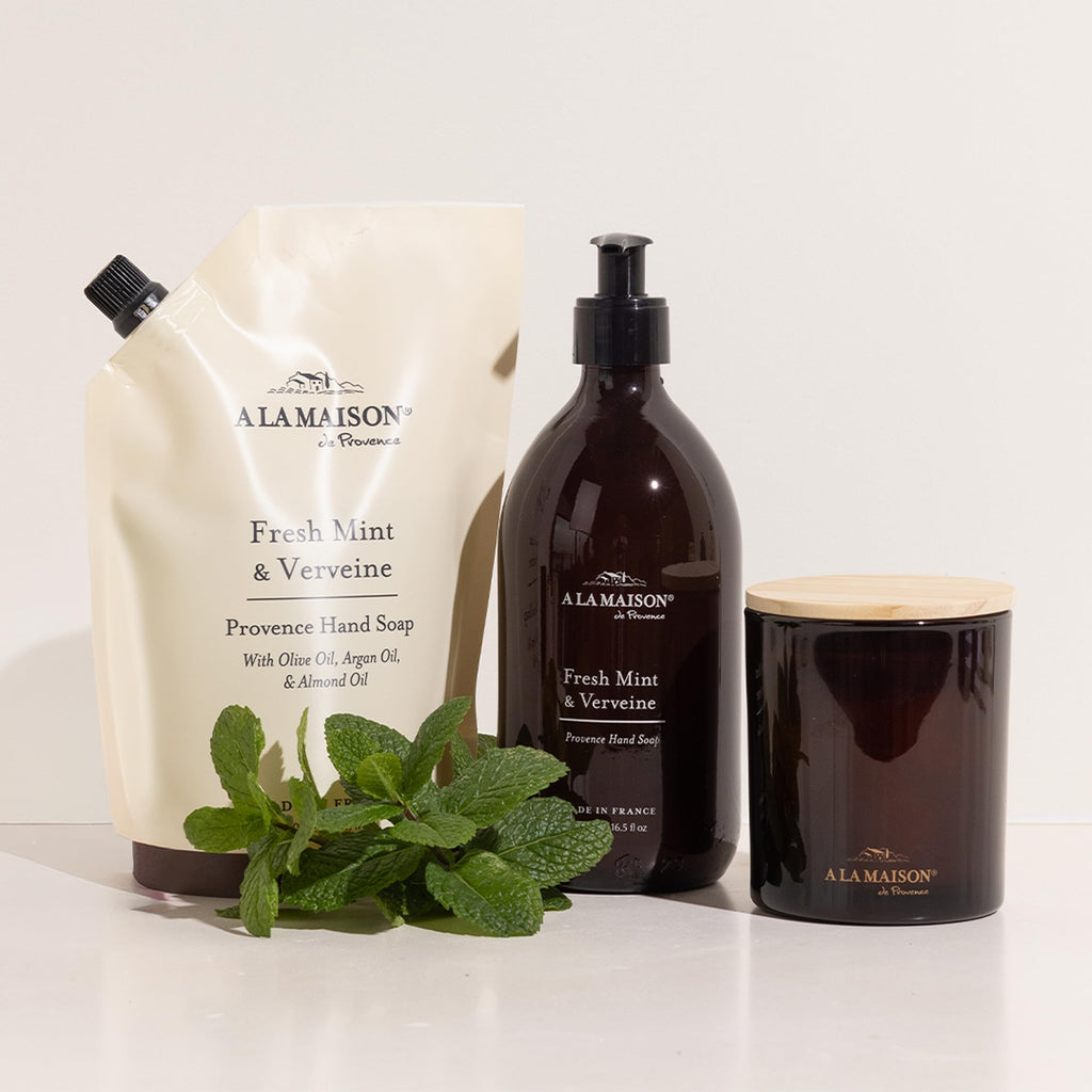 A LA MAISON Hand Soap Refill Pouch – Fresh Mint & Verveine | Eco-Friendly, Plant-Based, Made in France