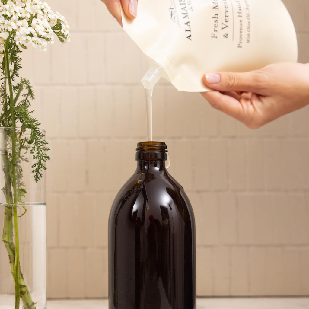 A LA MAISON Hand Soap Refill Pouch – Fresh Mint & Verveine | Eco-Friendly, Plant-Based, Made in France