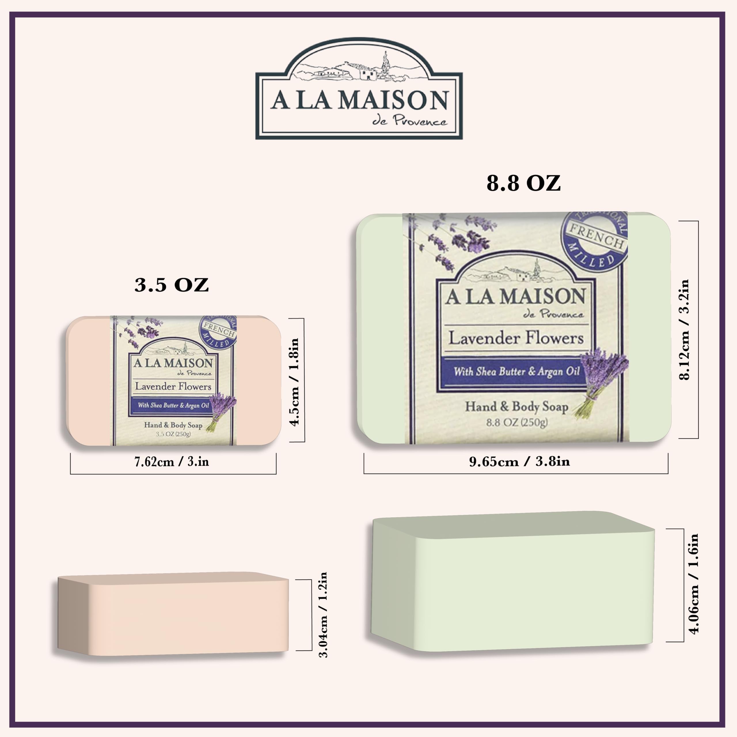 A LA MAISON Coconut Charcoal Bar Soap – Triple Milled, Vegan & Cruelty-Free (3 Bars, 8.8 oz) | Hand & Body