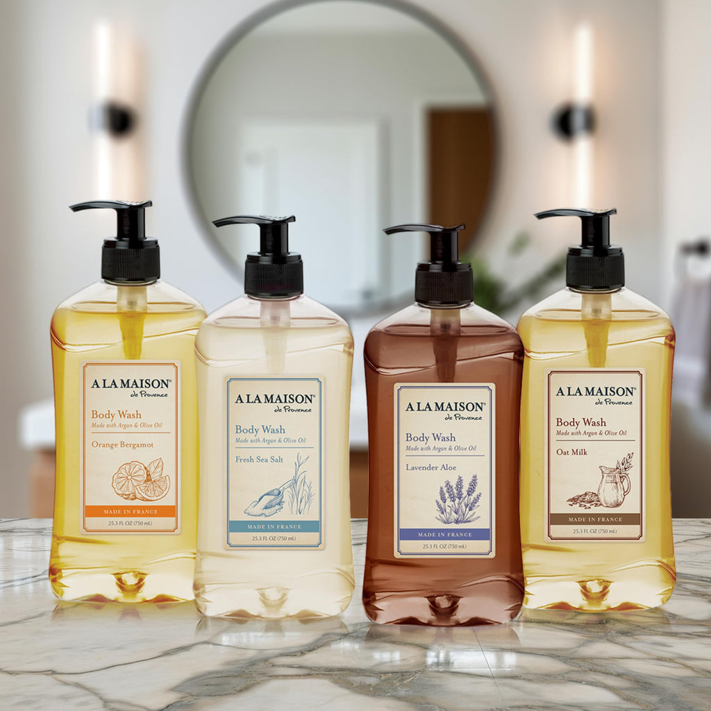 A LA MAISON Lavender Aloe Body Wash 25.36 Fl Oz, 3 Pack | French Milled, Natural Cleanser