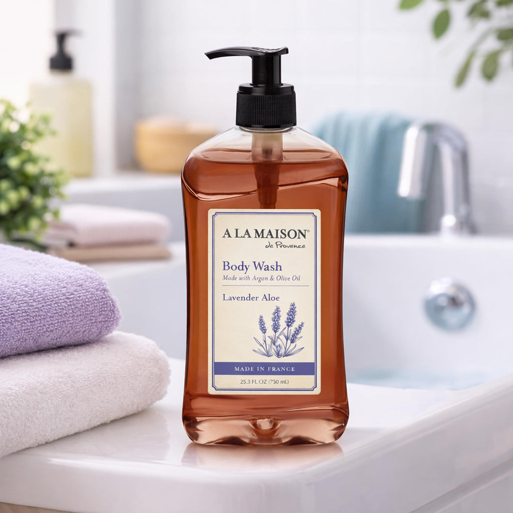 A LA MAISON Lavender Aloe Body Wash 25.36 Fl Oz, 3 Pack | French Milled, Natural Cleanser