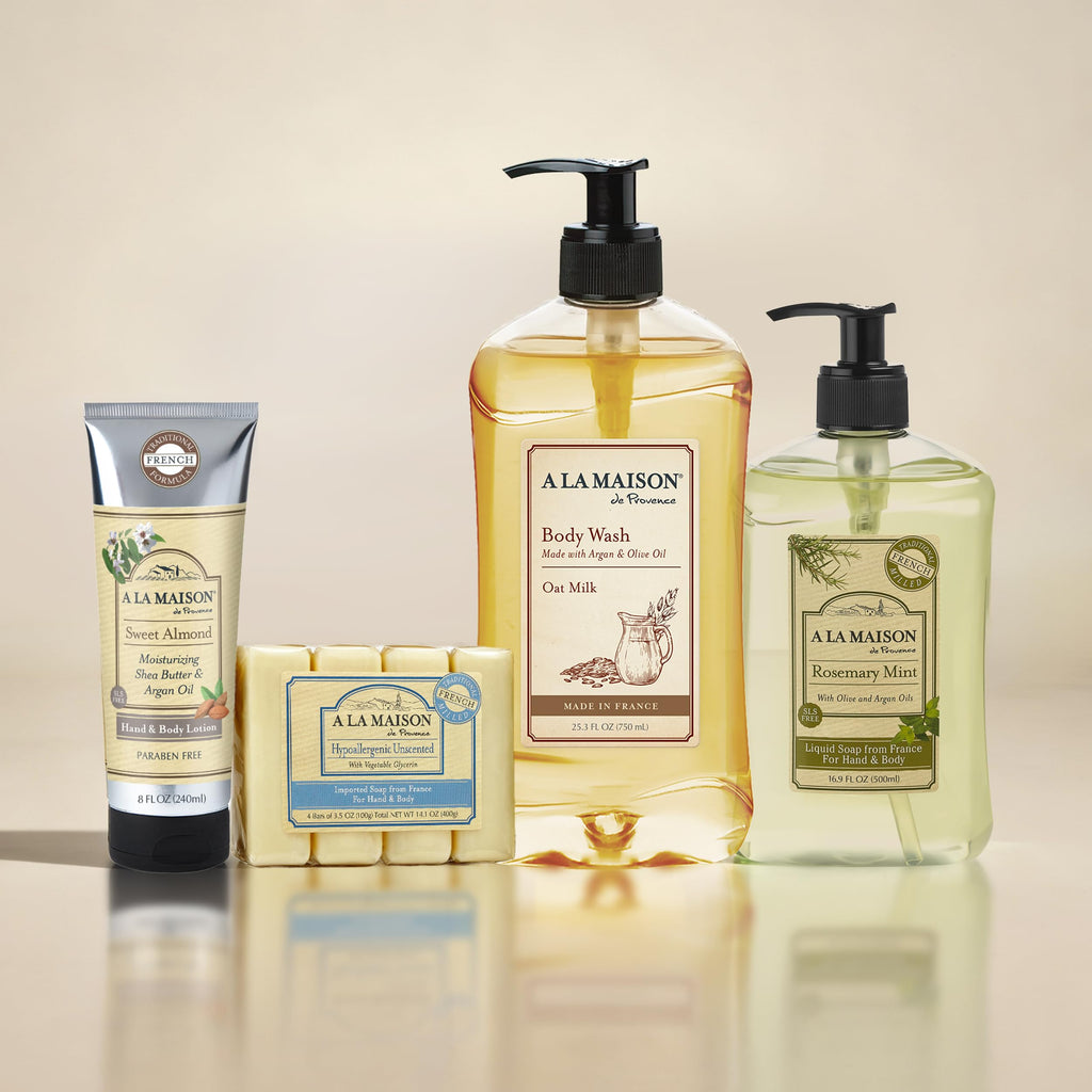 A LA MAISON Lavender Aloe Body Wash 25.36 Fl Oz, 3 Pack | French Milled, Natural Cleanser