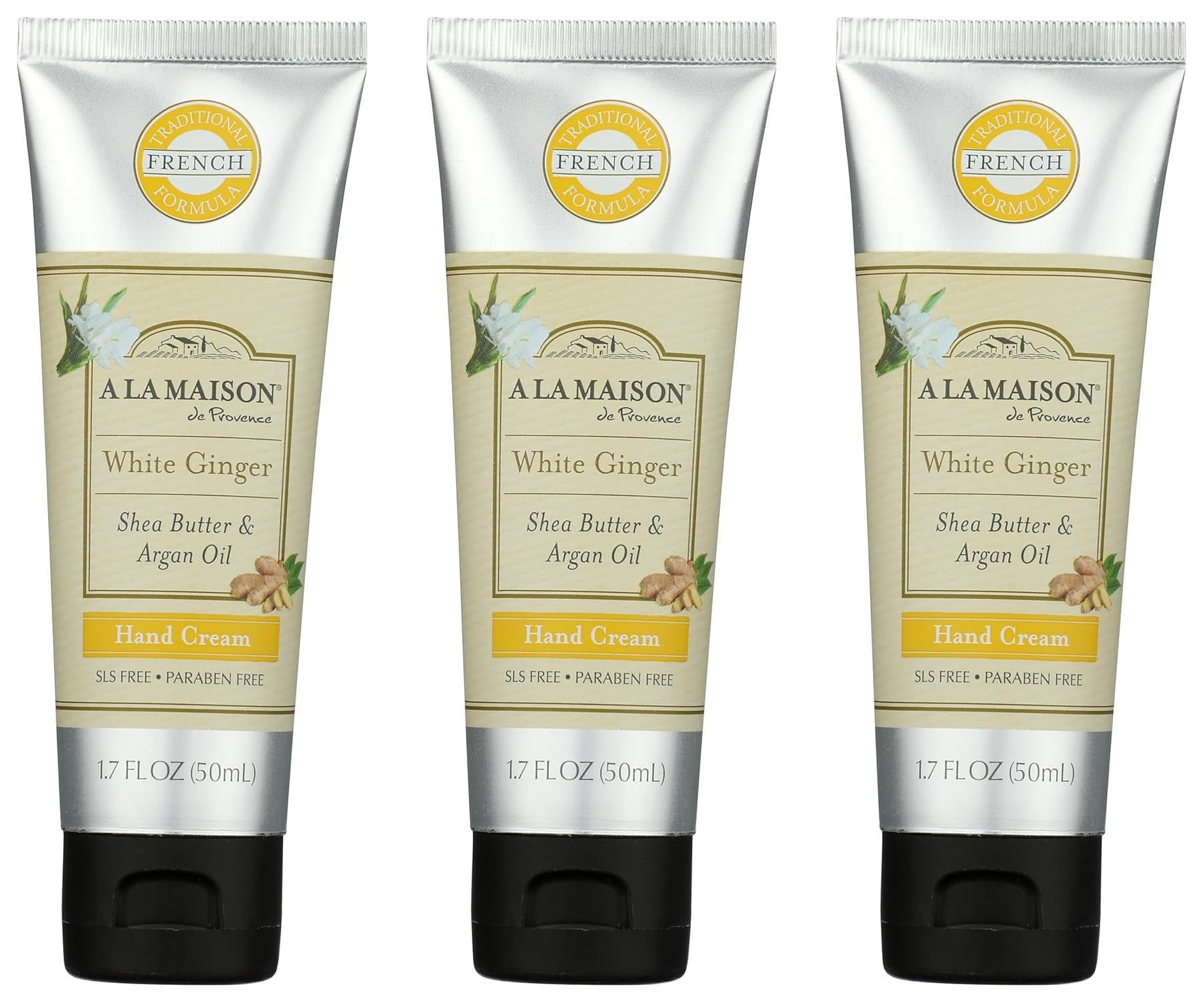 A LA MAISON White Ginger Hand Cream 1.7 oz, 3 Pack