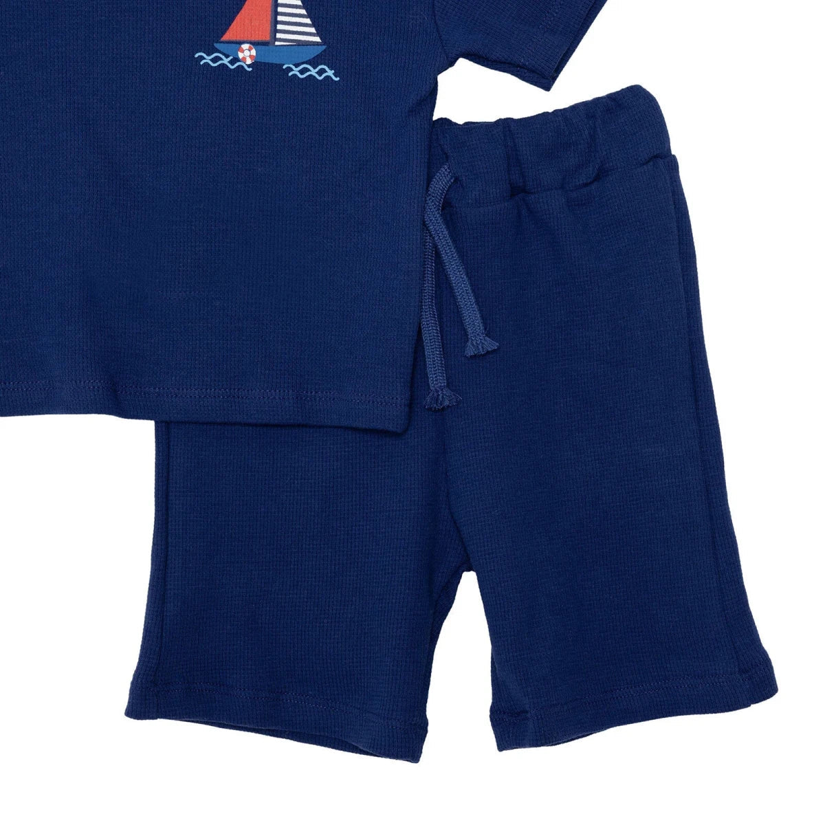 HelloBaby Short Sleeve Waffle Baby T-Shirt & Shorts Set (6-9 Months to 4-5 Years)