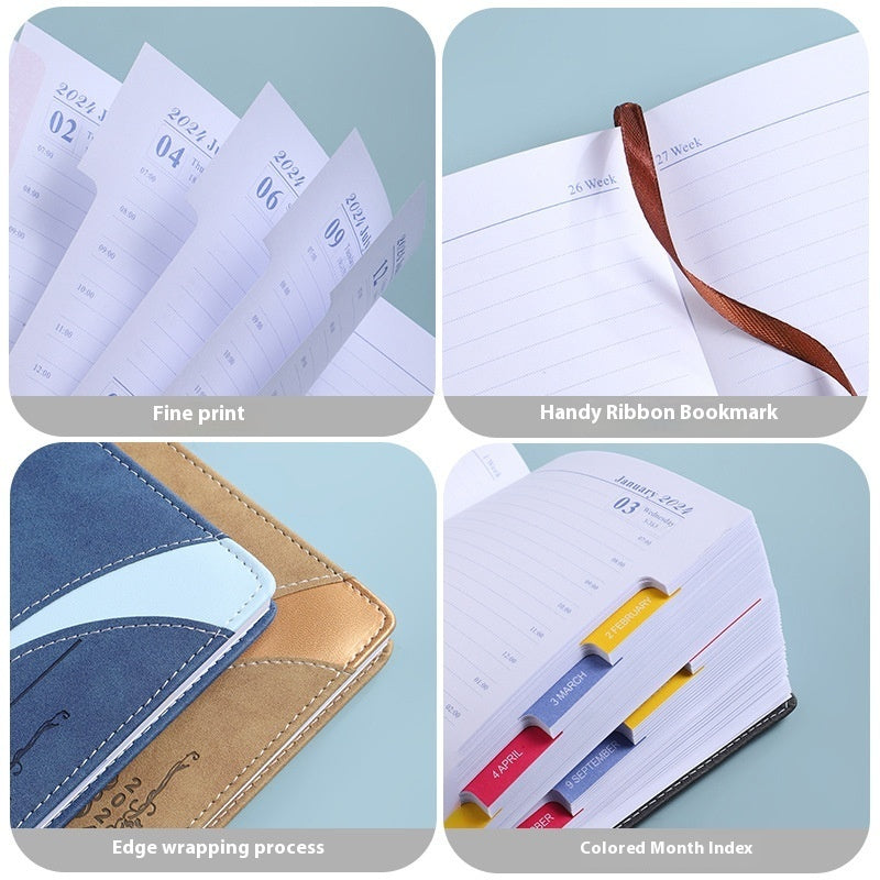 Spanish Full English Schedule Book 365 Days Note Daily Planner