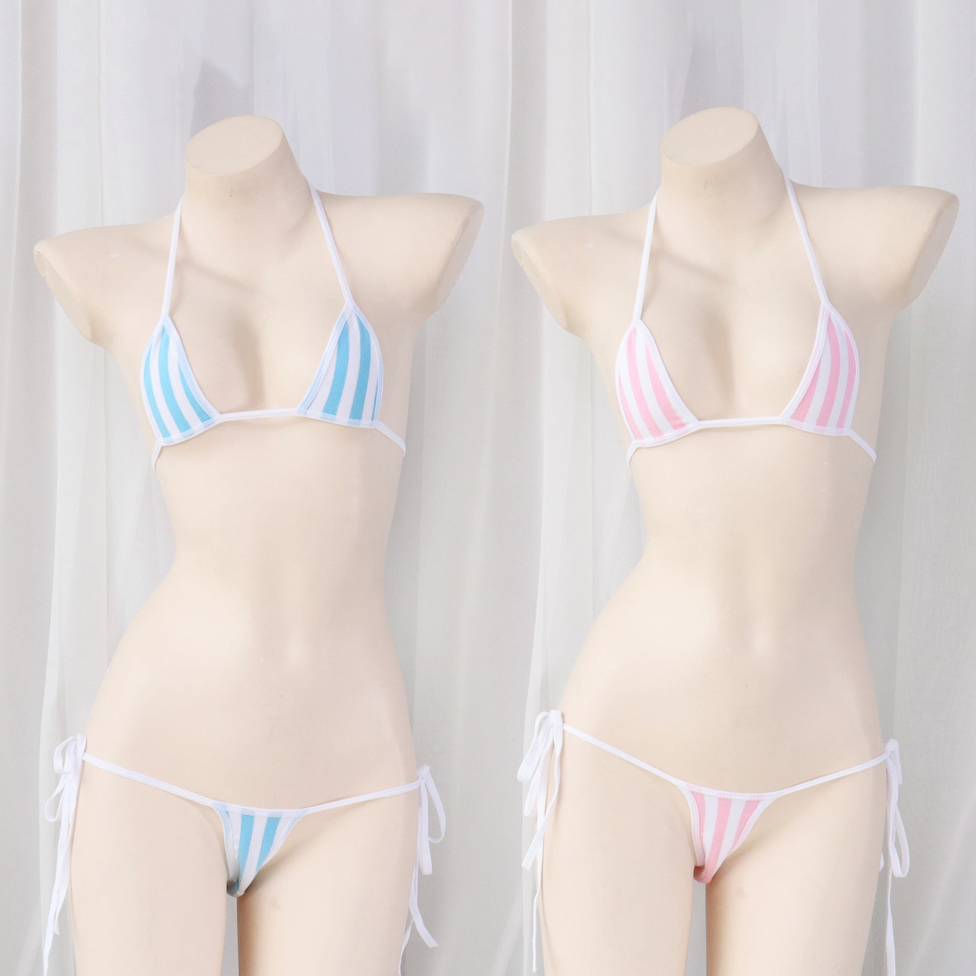 Striped Lace-up Women's Casual Set