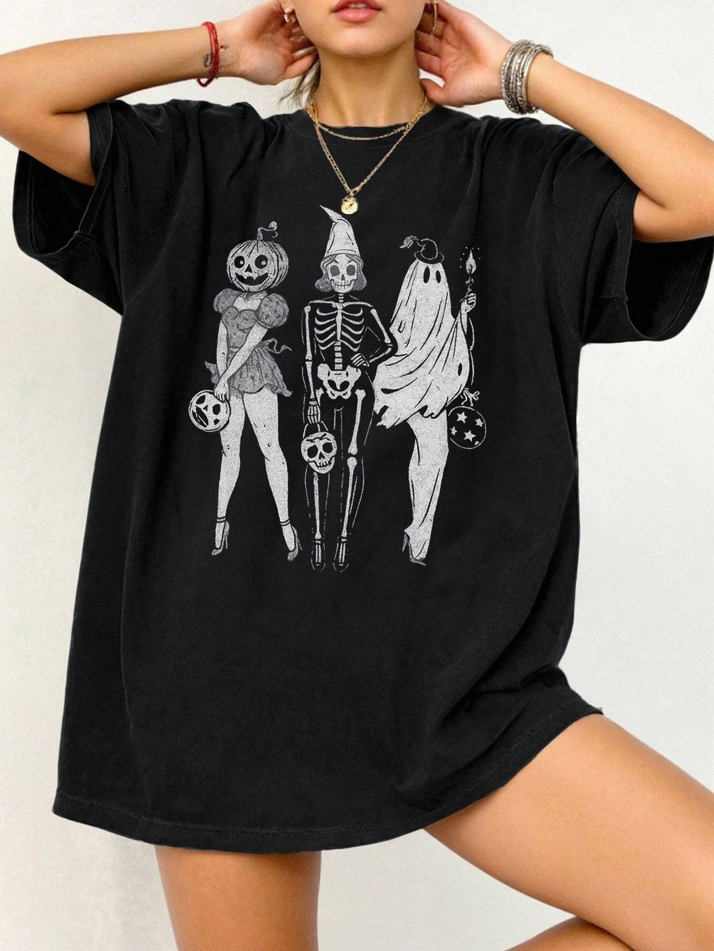 Summer Loose Short Sleeves T-shirt Men's And Women's Round Neck
