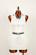 Women's Sporty Casual Shirt With A Collar Paired With A Skirt Or Pants