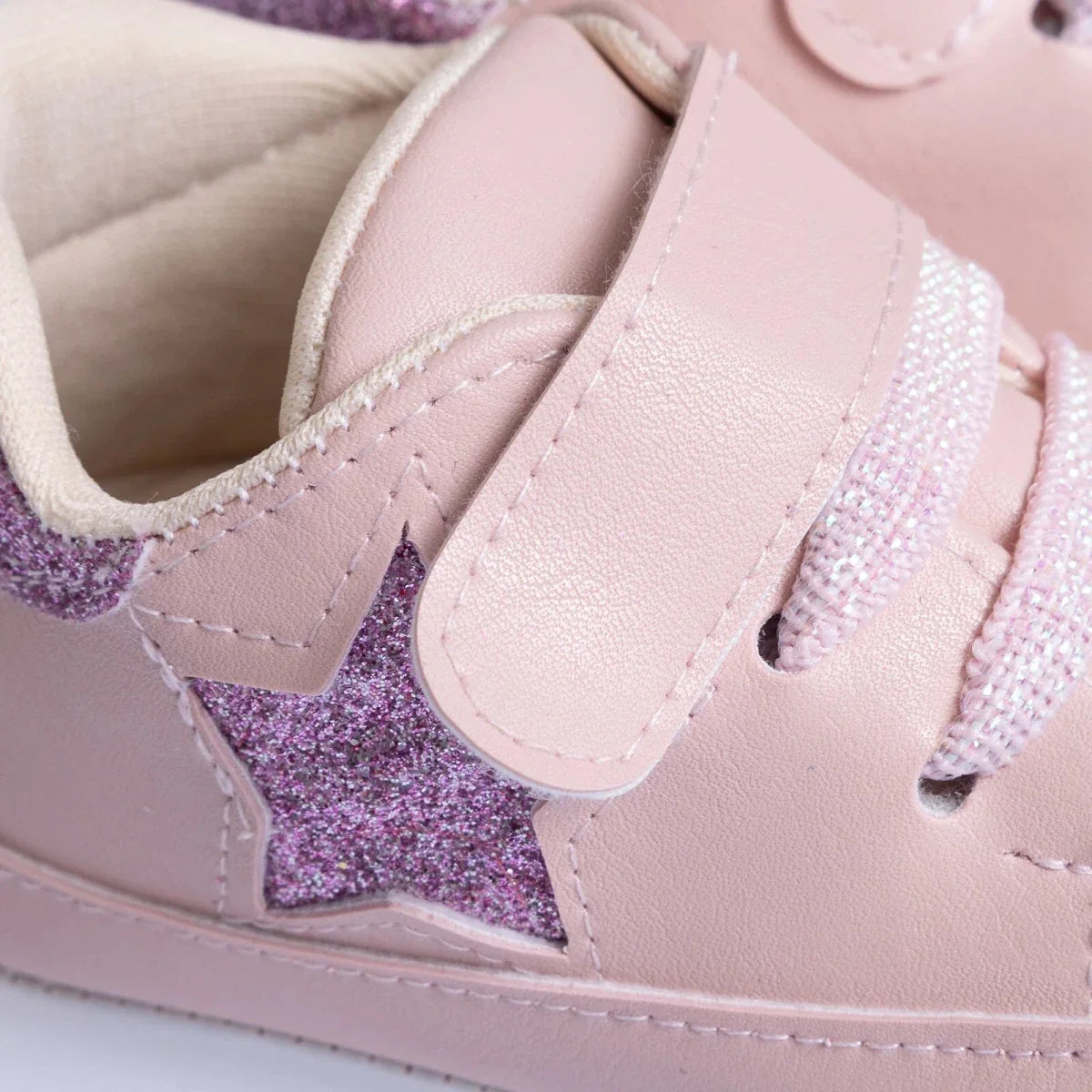 Papulin Star Print Faux Leather First Walker Baby Shoes