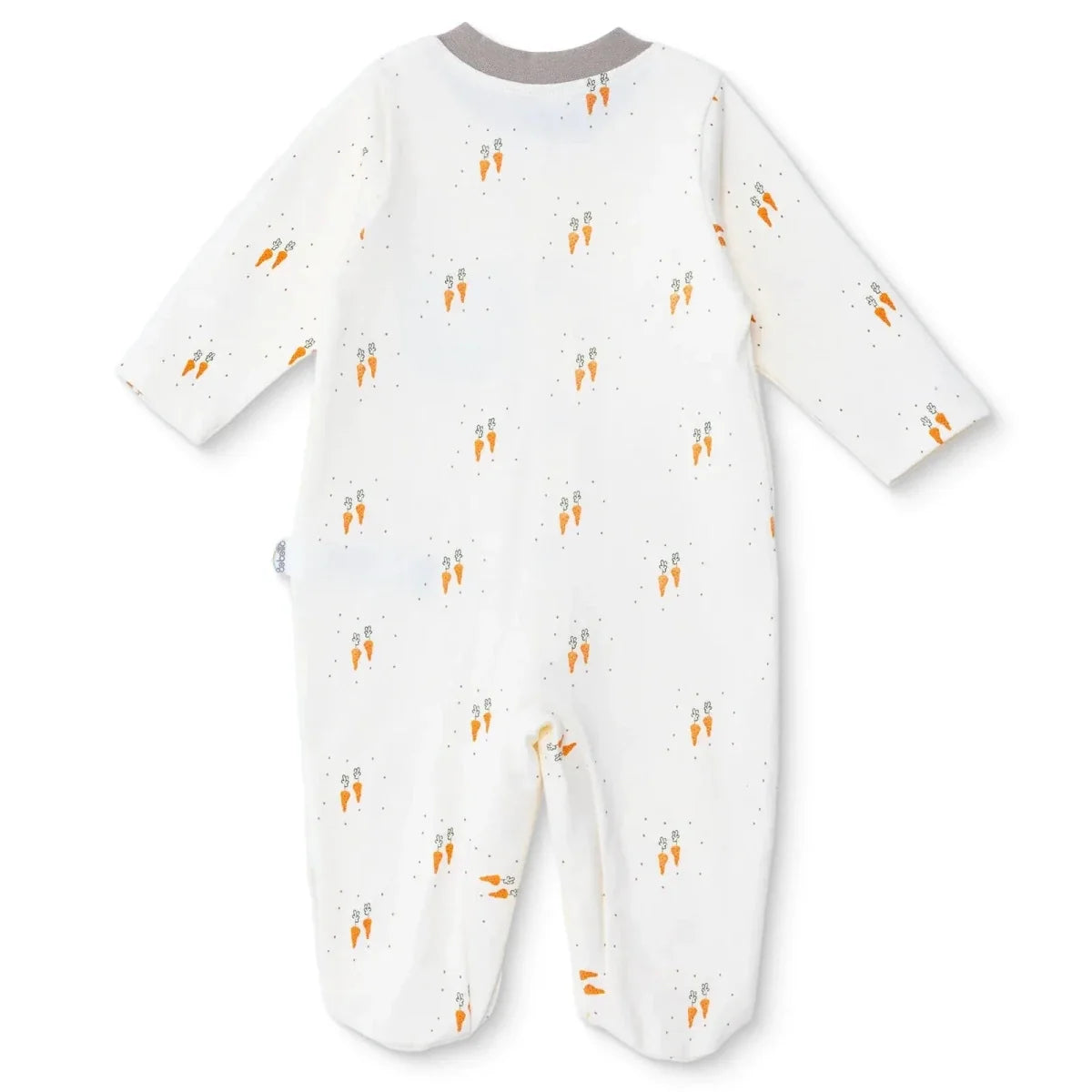 Bebetto Bunny Embroidered Long Sleeve Interlock Baby Sleepsuit with Feet (Newborn to 6-9 Months)