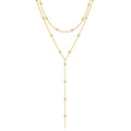 Fashion Long Necklace Simple Geometric Tassel Round Beads Clavicle Necklace