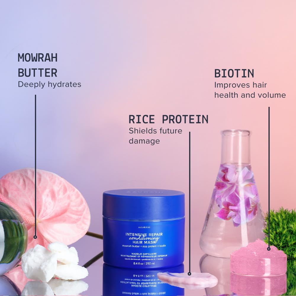 AAVRANI Intensive Repair Conditioning Hair Mask – Deep Conditioning for Dry, Damaged Hair (8.4 oz)