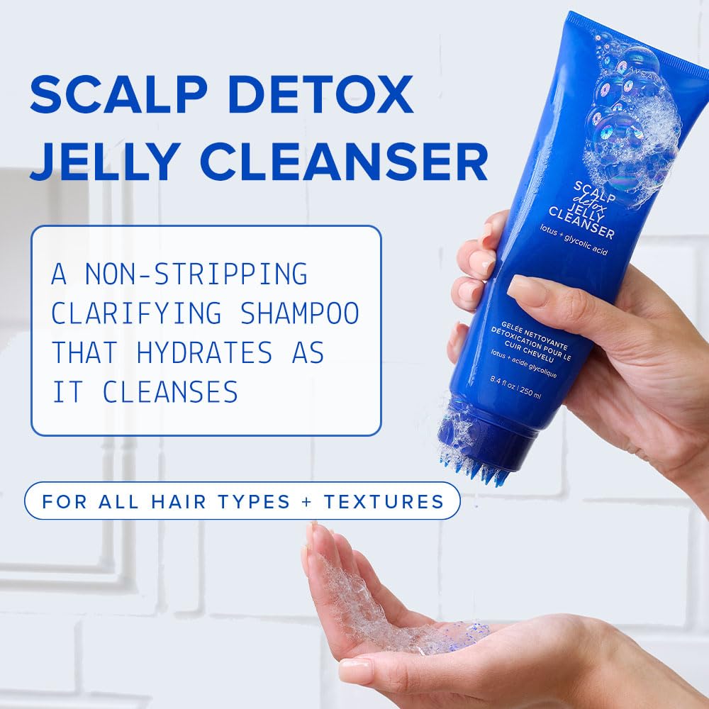 AAVRANI Scalp Detox Jelly Cleanser — Sulfate-Free Clarifying Shampoo with Glycolic Acid & Vitamin E (Color-Safe, Vegan) 8.4 oz