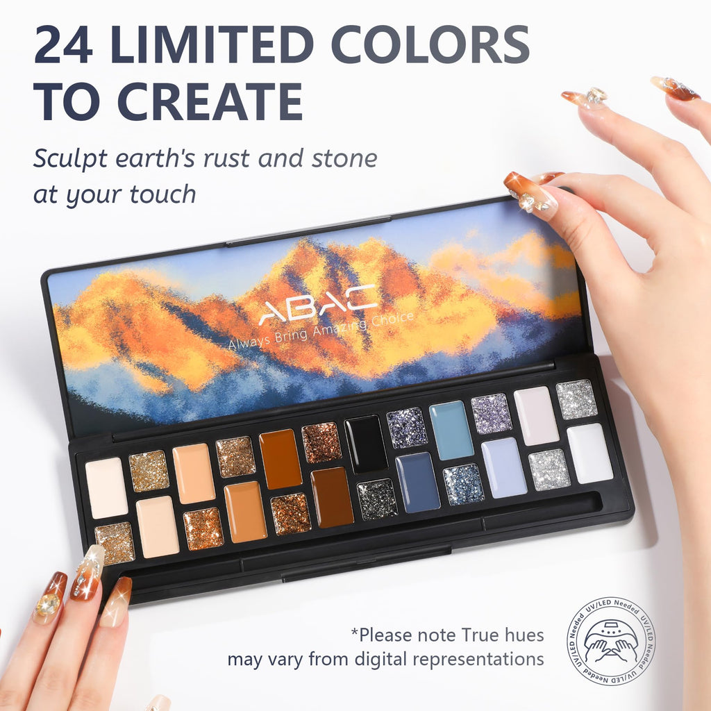 ABAC Fall & Winter Solid Gel Polish Set – Ombre & Pat Paint, Pro Brush