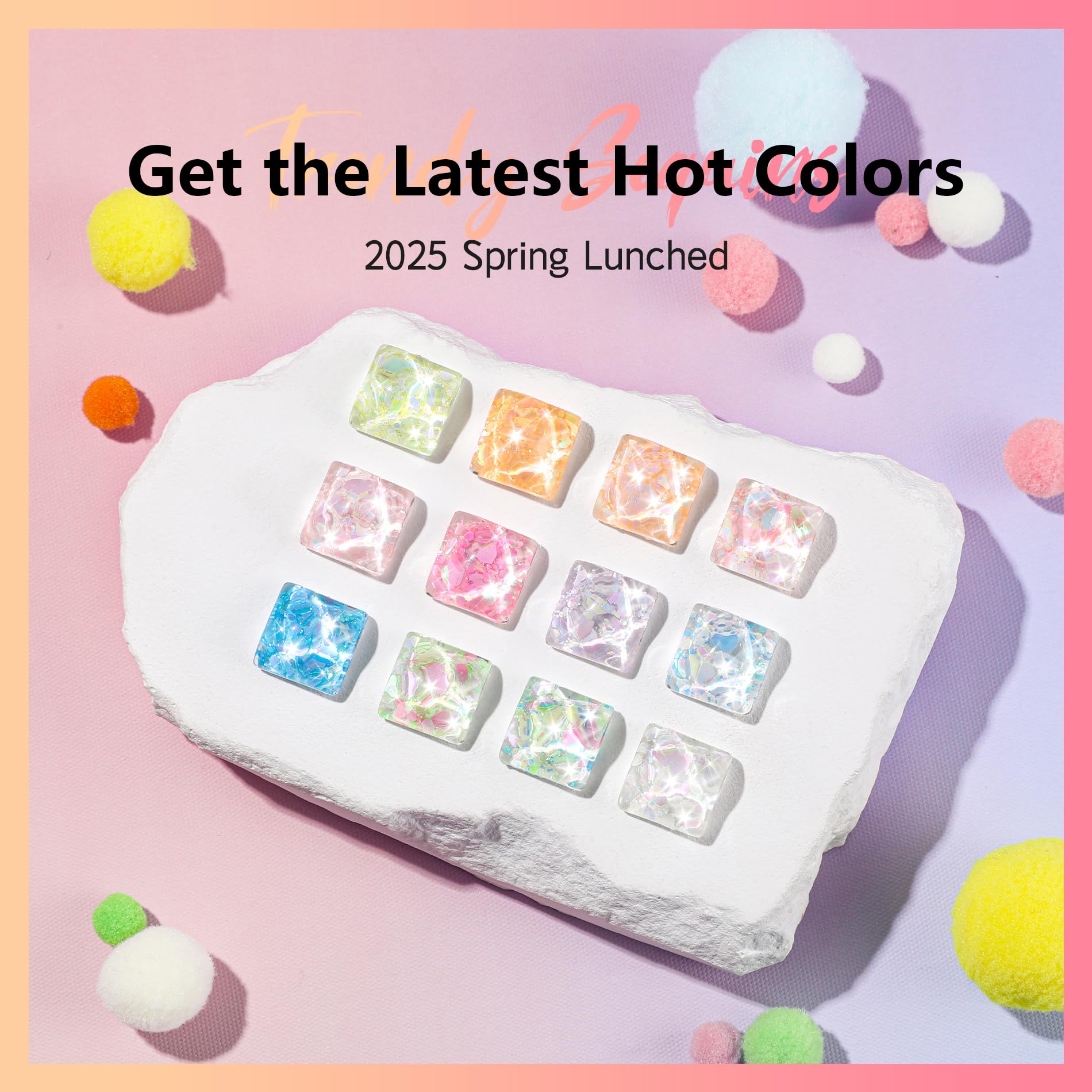 ABAC Solid Gel Polish Kit - 24 Colors, Ombre & Pat Paint, Dual-Ended Brush