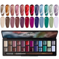ABAC Solid Cat Eye Gel Nail Polish Palette — 24 HEMA-Free Colors with Brush & Magnet