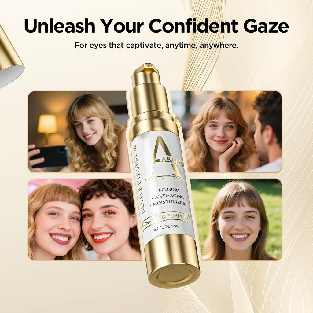 Abarno Hydrating Eye Serum - Dark Circles, Puffiness & Fine Lines (0.7 fl oz)