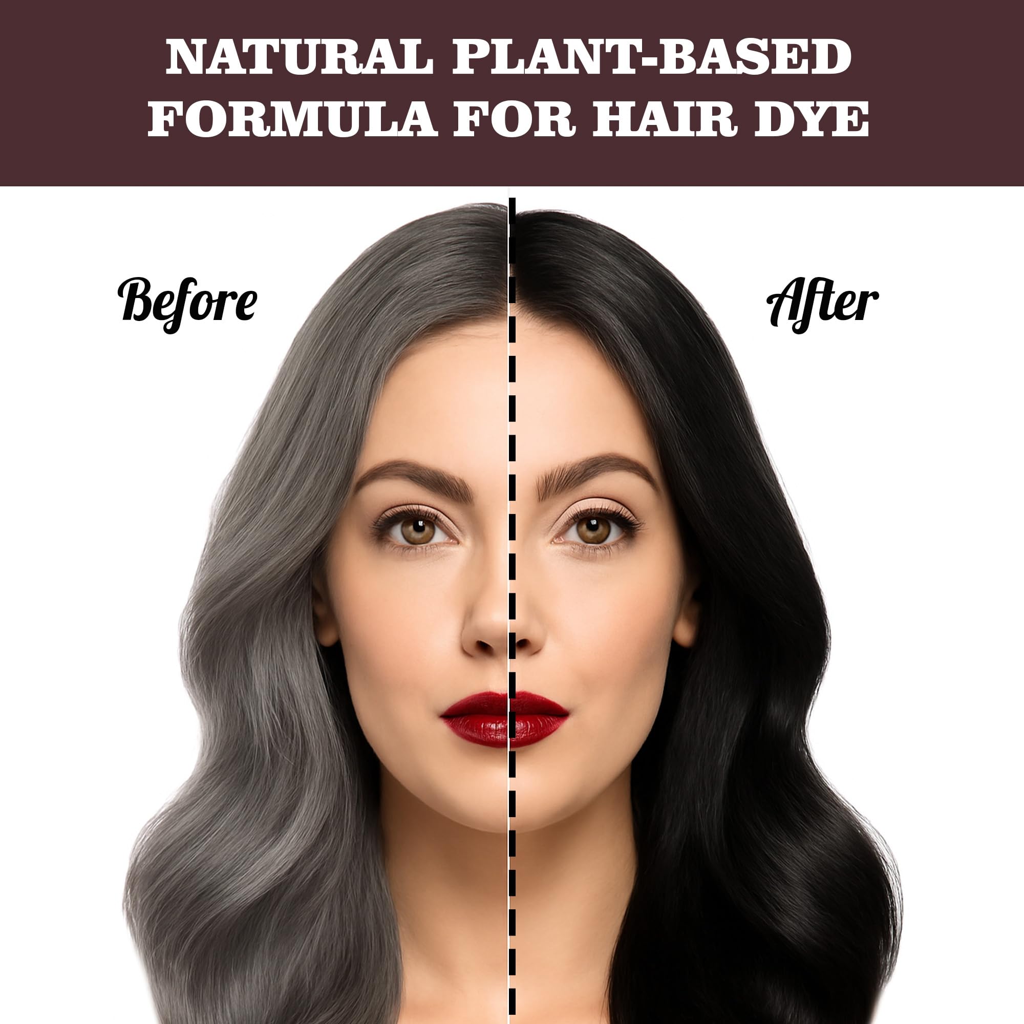 ABBASI & CO Hair Dye Shampoo – 3-in-1 Gray Coverage, Natural Plant-Based, Ammonia-Free 500ml