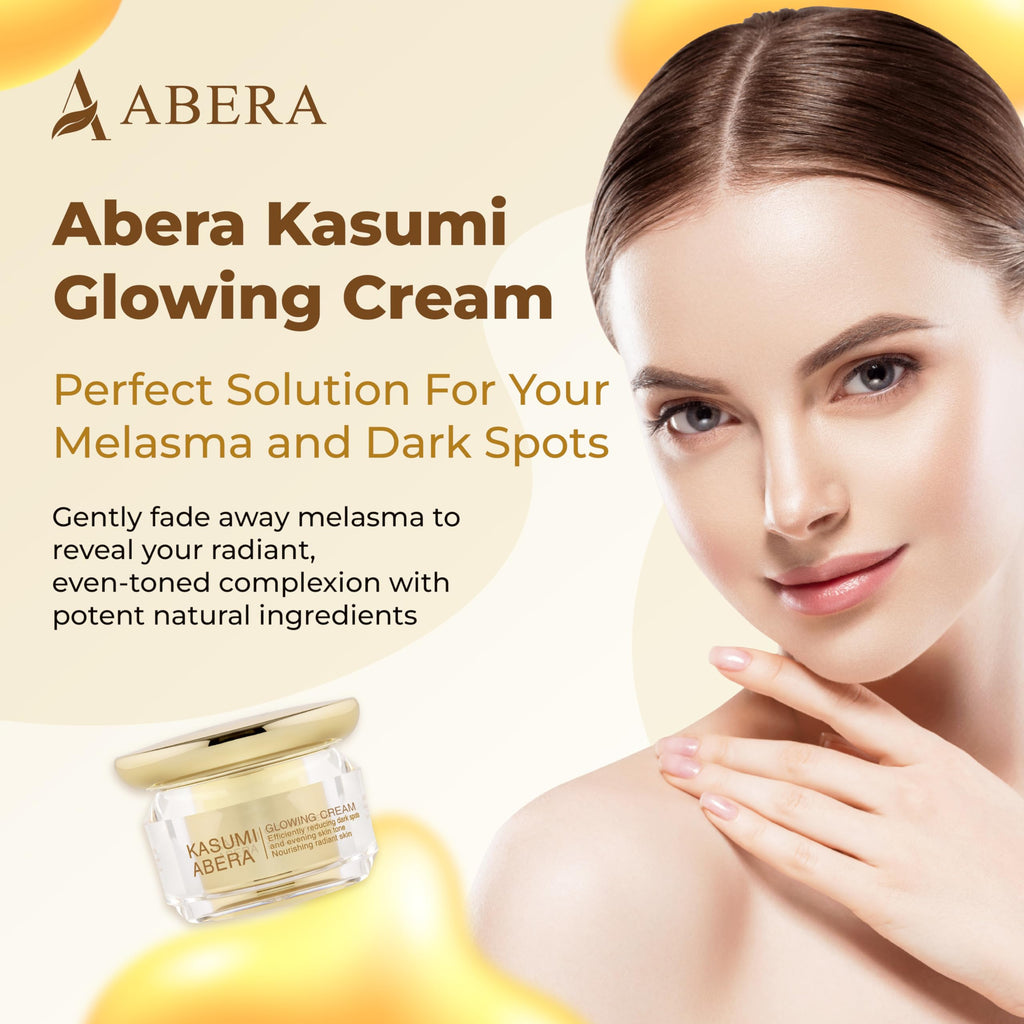 ABERA Kasumi Face Cream – Hydrating Facial Moisturizer for All Skin Types (0.7 oz) – 2 Box