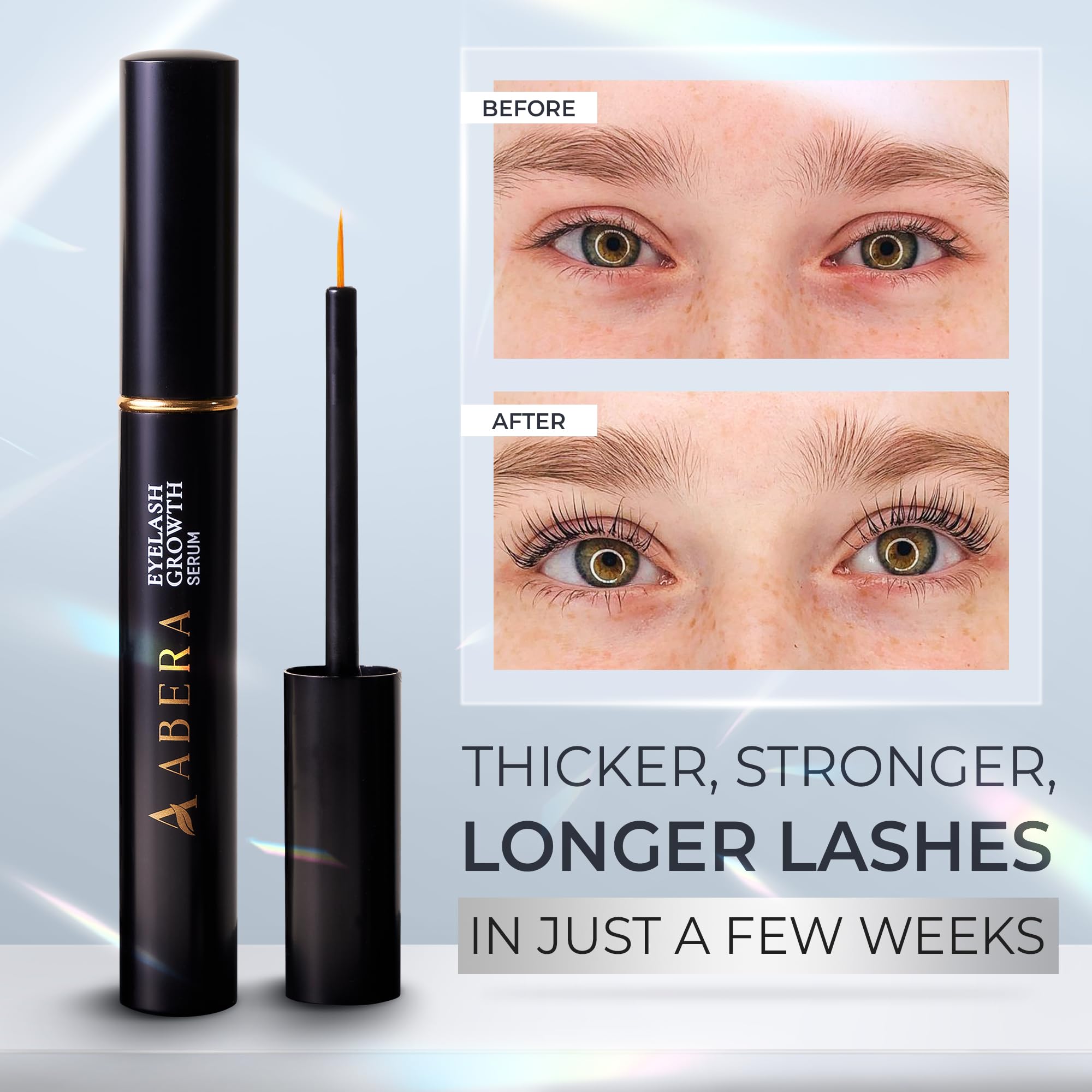 ABERA Misan Eyelash Growth Serum (Upgrade Version) – Natural Lash Booster 3-Pack
