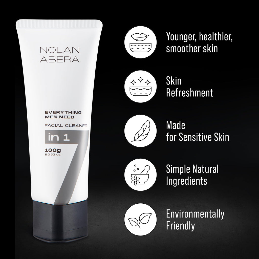 ABERA Nolan Daily Facial Cleanser for Men — Deep Cleansing, Oil Control, 2-Pack Grapefruit Gift
