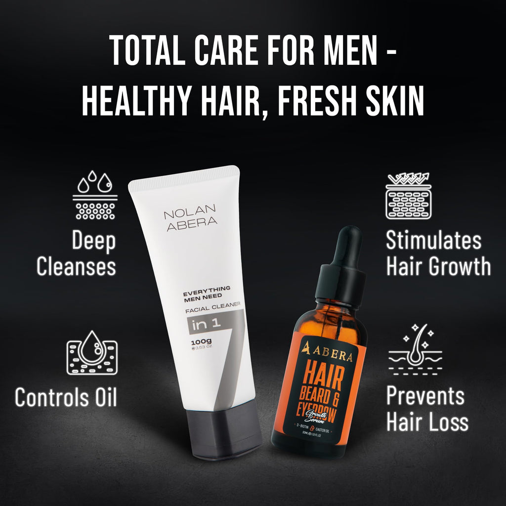 ABERA Nolan Daily Facial Cleanser for Men — Deep Cleansing, Oil Control, 2-Pack Grapefruit Gift