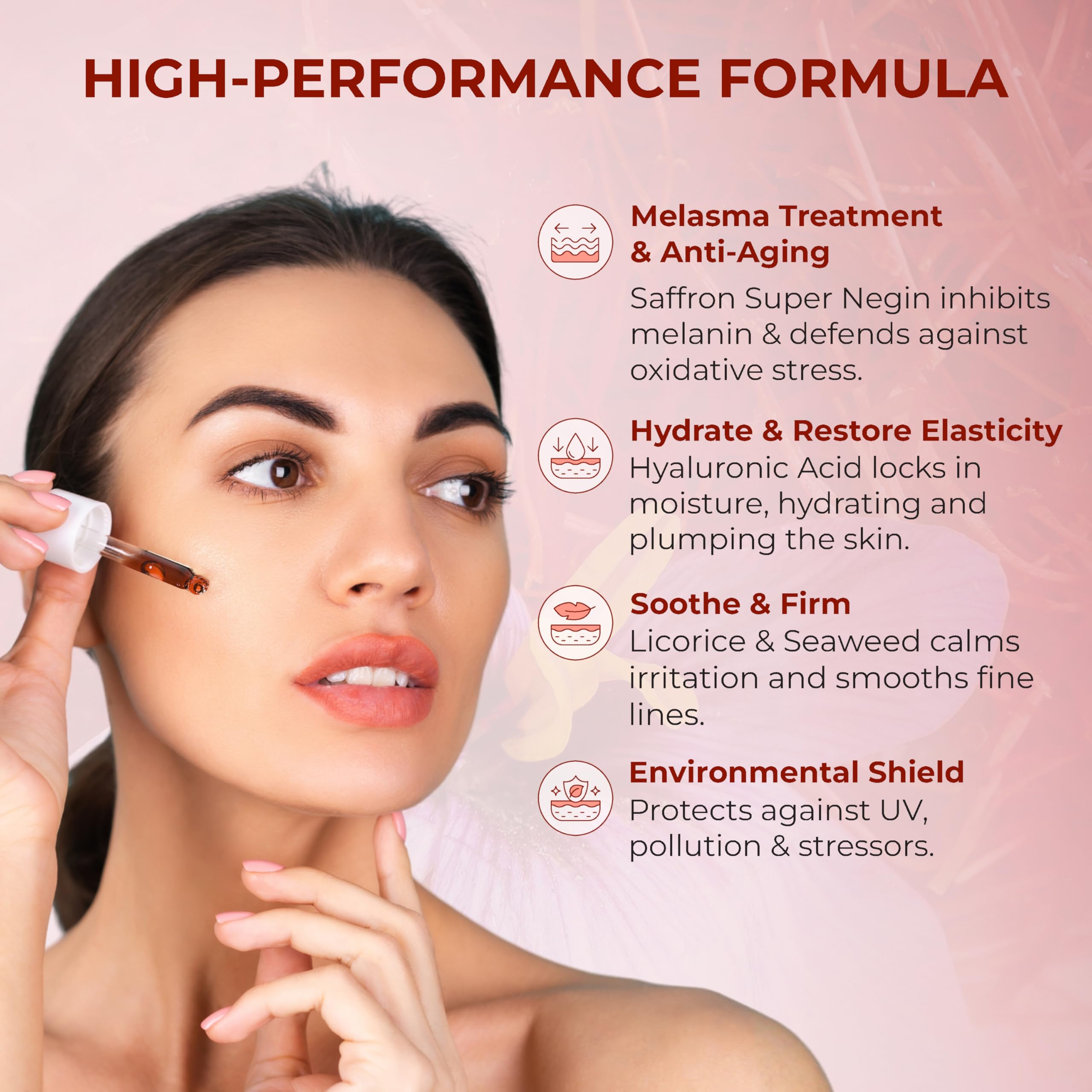 ABERA Renewing Saffron Serum – High-Potency Melasma Treatment with Hyaluronic Acid | 2 Boxes + Grapefruit Hair Regrowth Serum Gift