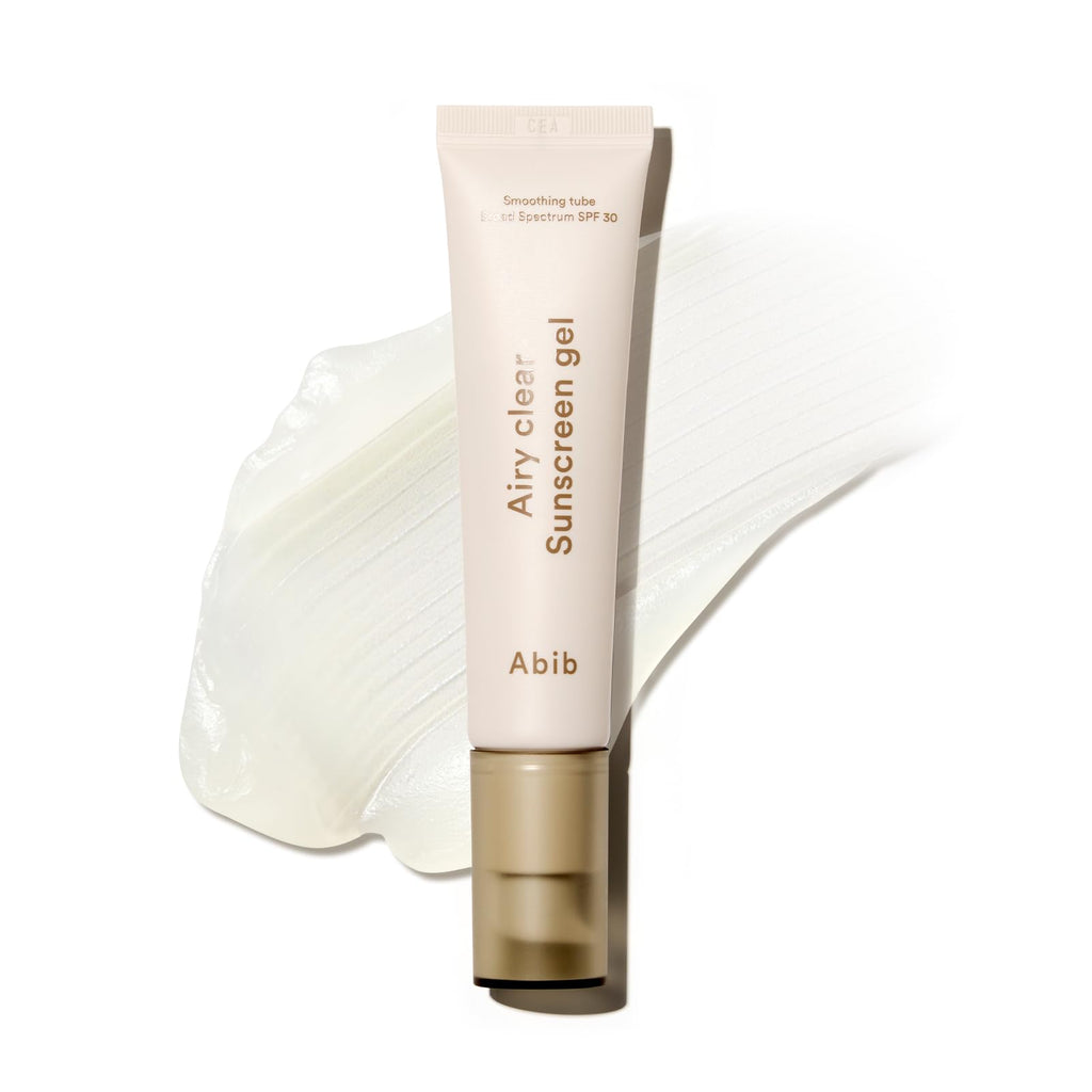 Abib Airy Clear Sunscreen Gel SPF30 – Semi-Matte, No White Cast, Pore-Refining Primer